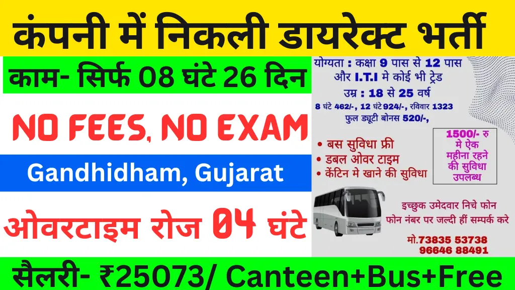 Urgent jobs in kandla Gandhidham