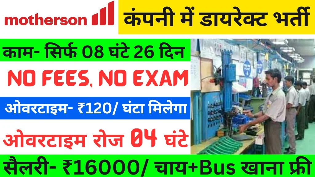 Motherson Job Requirement 2024