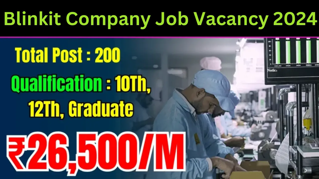 Blinkit Company Job Vacancy 2024