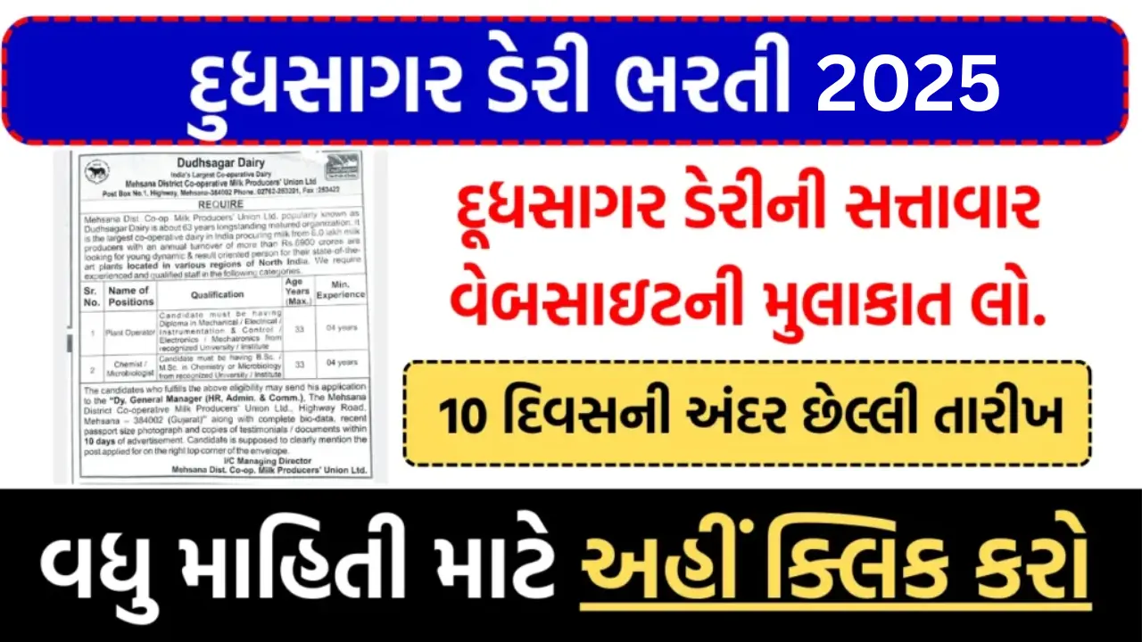 DudhSagar Dairy Recruitment 2025 (1)