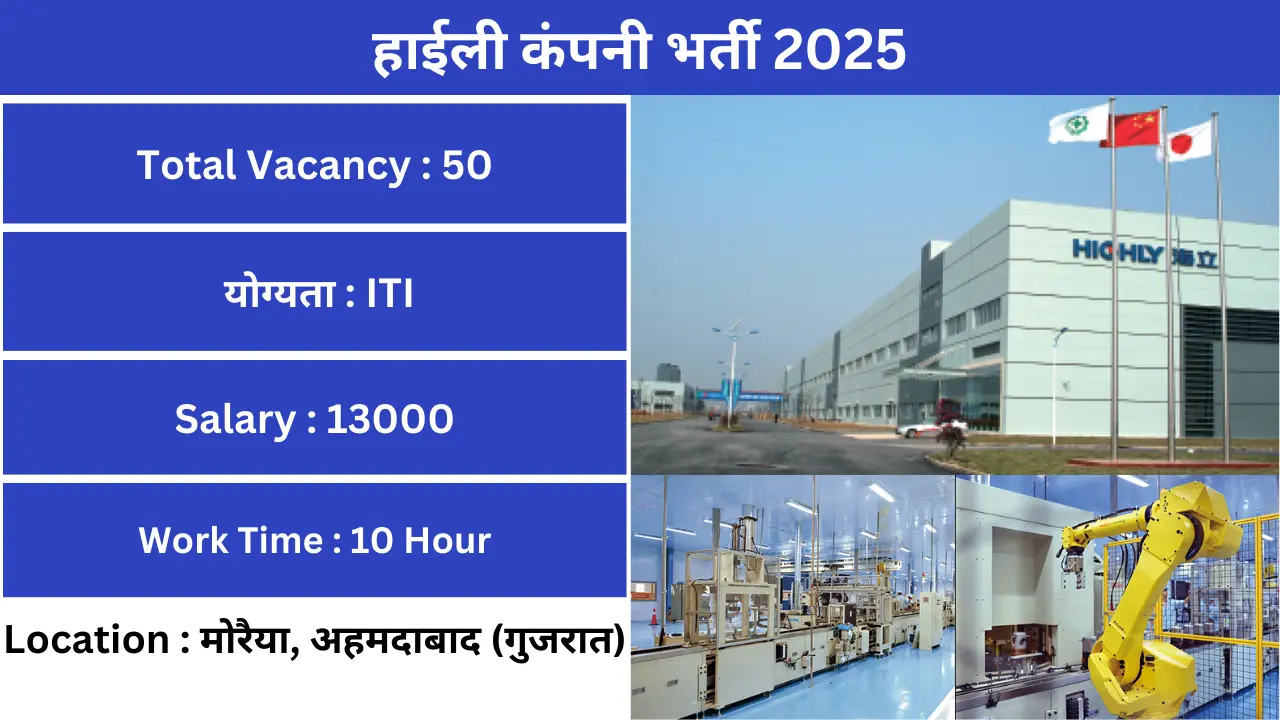 हाईली कंपनी भर्ती 2025