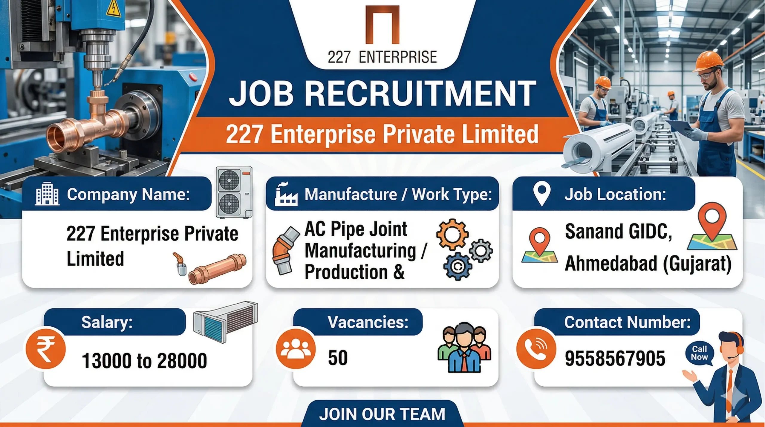 227 Enterprise Private Limited Recruitment 2026 – Helper Operator Jobs | ₹18,000 Salary