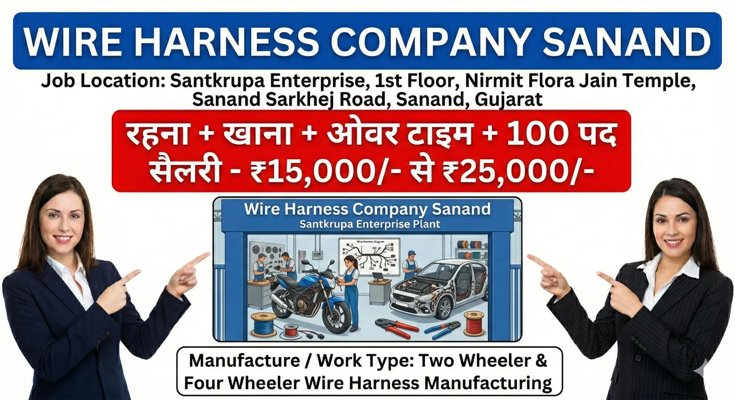 Wire Harness Company Sanand Recruitment 2026 | Helper Operator Vacancy
