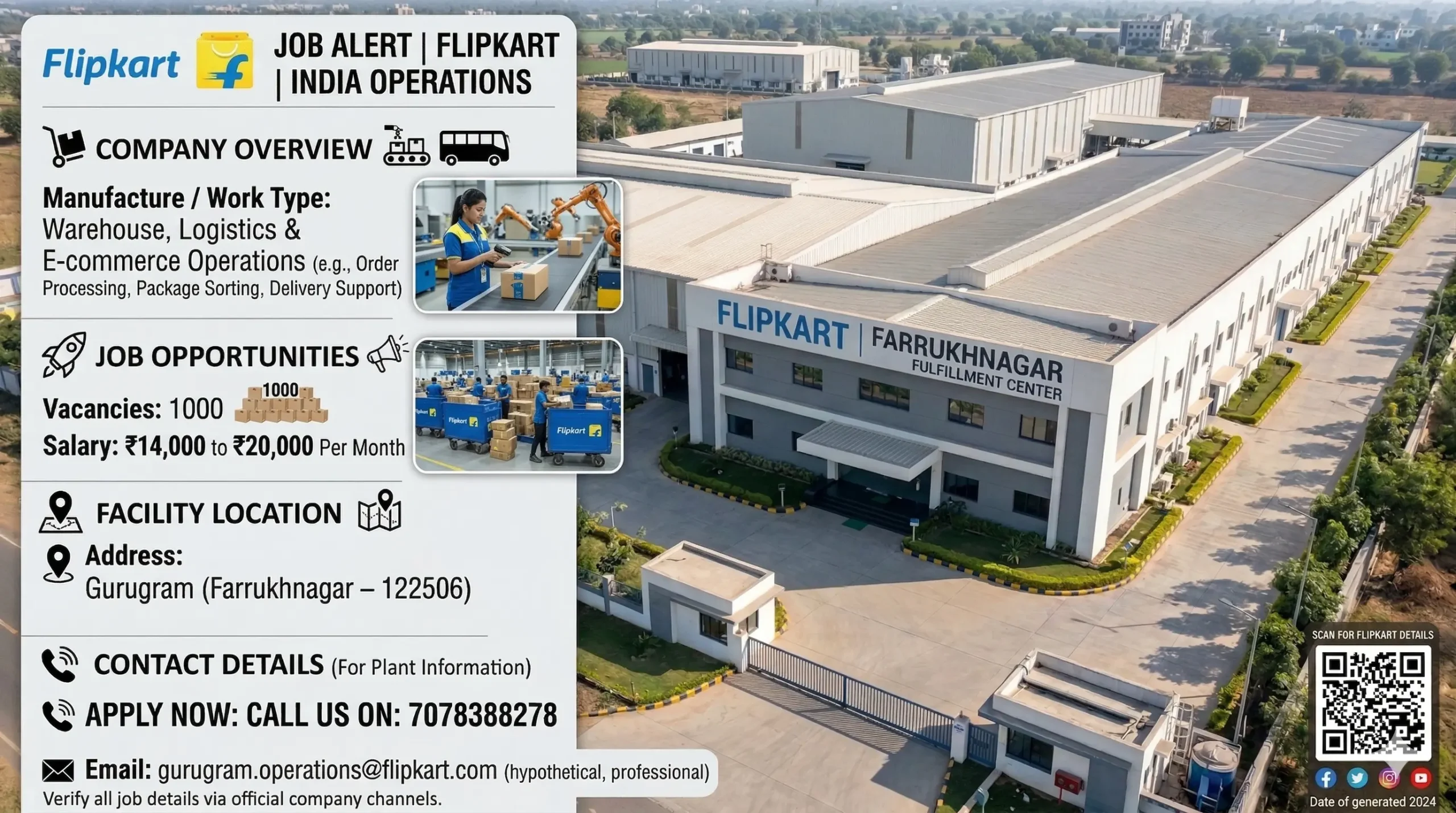 Flipkart Recruitment 2026 – 1000 Jobs | Salary ₹20,000 + OT