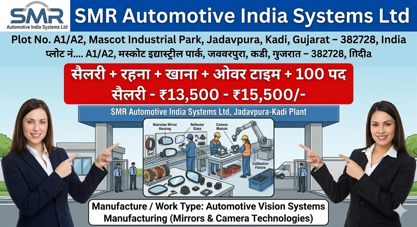 SMR Automotive India Systems Ltd Recruitment 2026 | Gujarat Job Vacancy