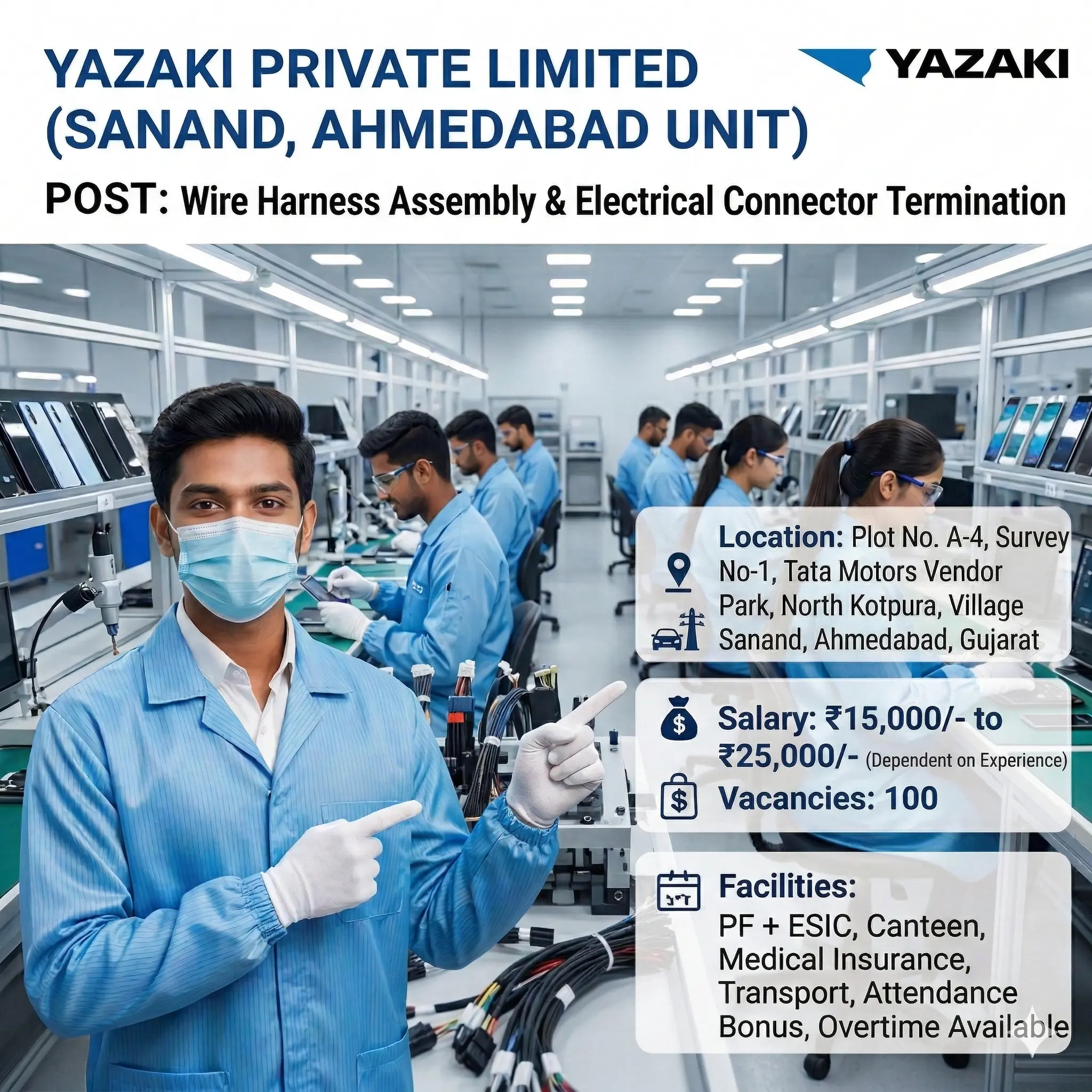 Yazaki Private Limited Recruitment 2026 | Sanand Wire Harness Job Vacancy