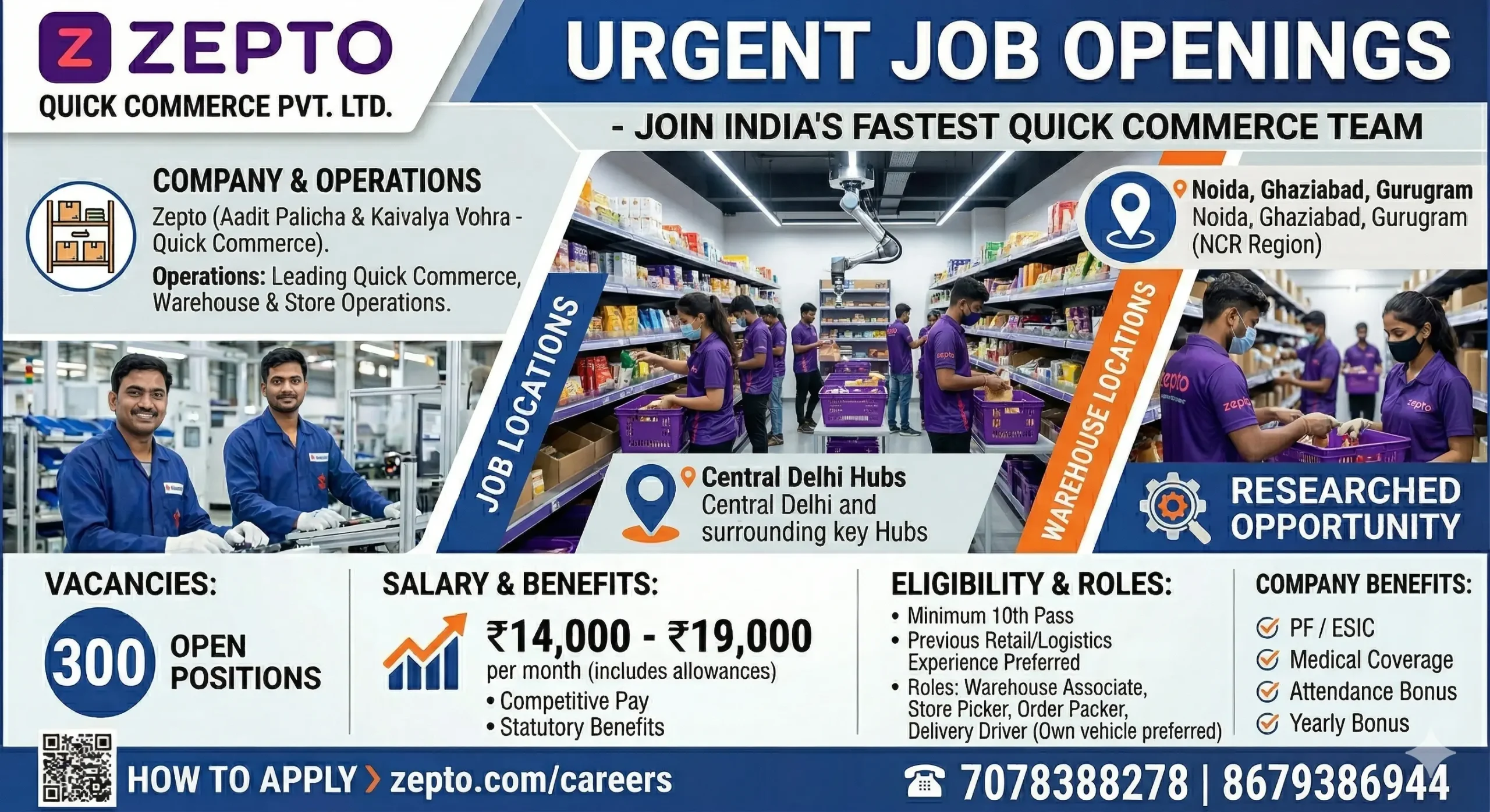 Zepto Recruitment 2026 | Packing Picker Job in Noida