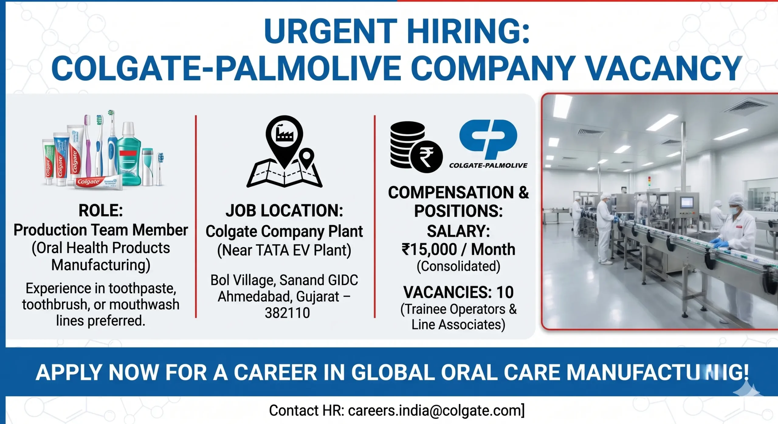 Colgate Sanand Jobs – ITI Apprentice Vacancy 2026
