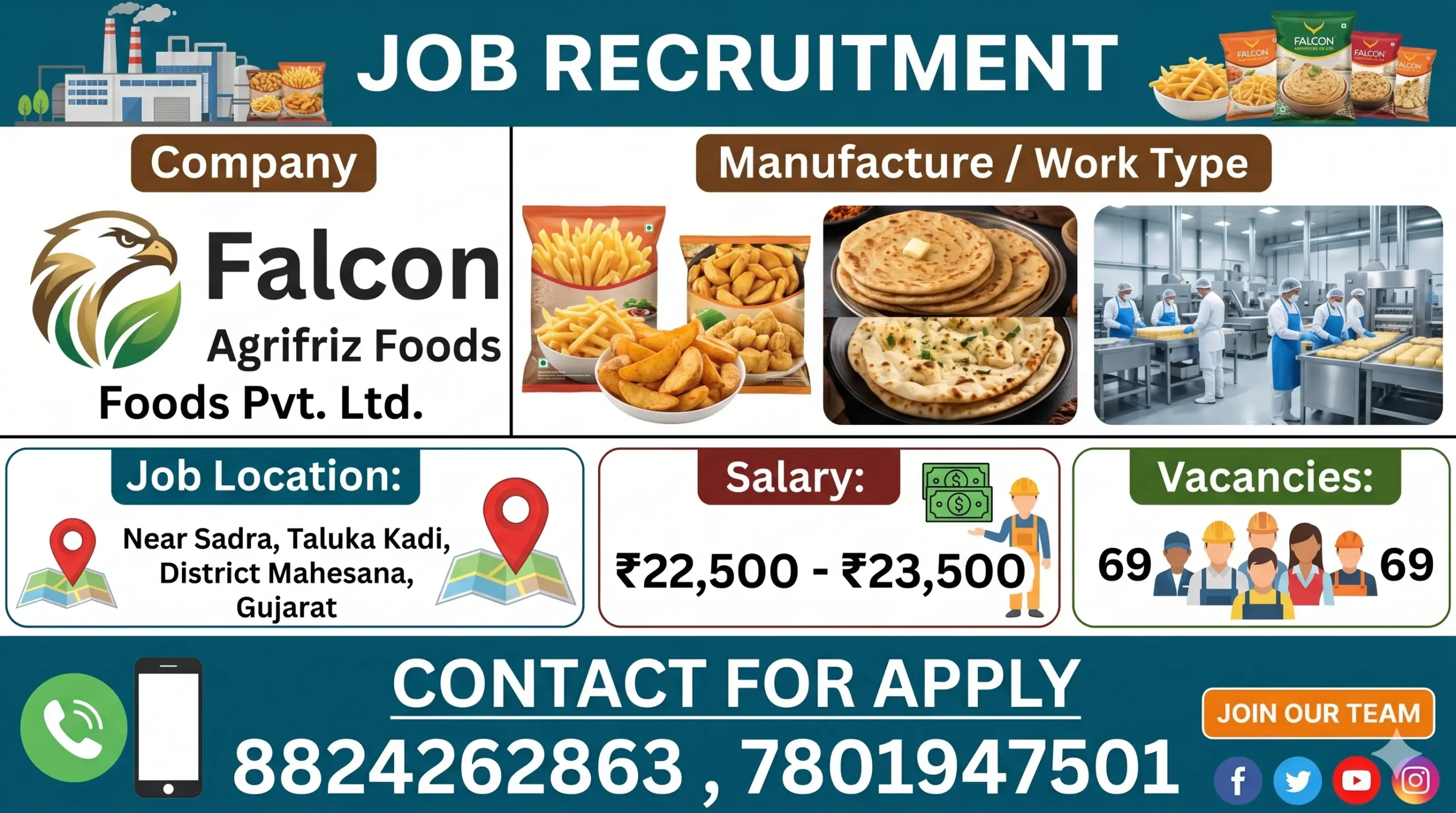 Falcon Agrifriz Foods Jobs – Packing Department Vacancy 2026
