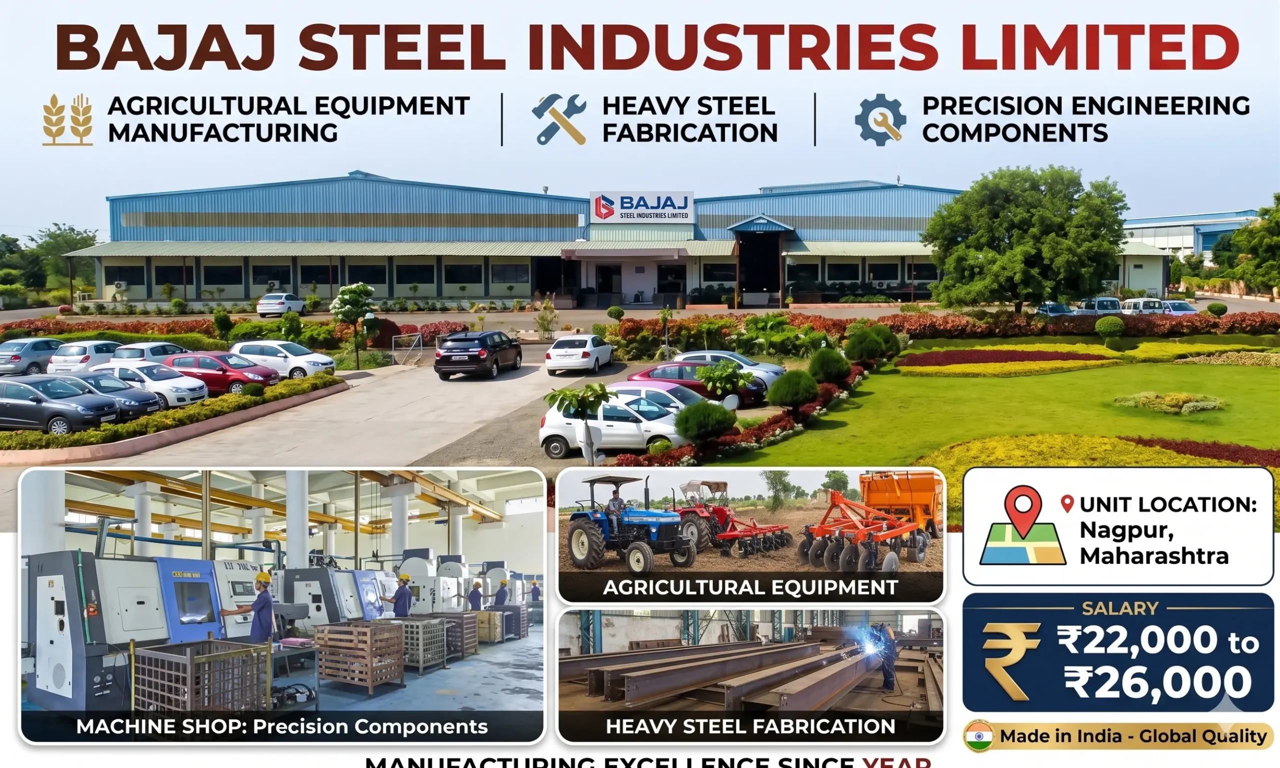 Bajaj Steel Recruitment 2026 | ITI Electrician, Fitter, Welder & CNC Operator Vacancy