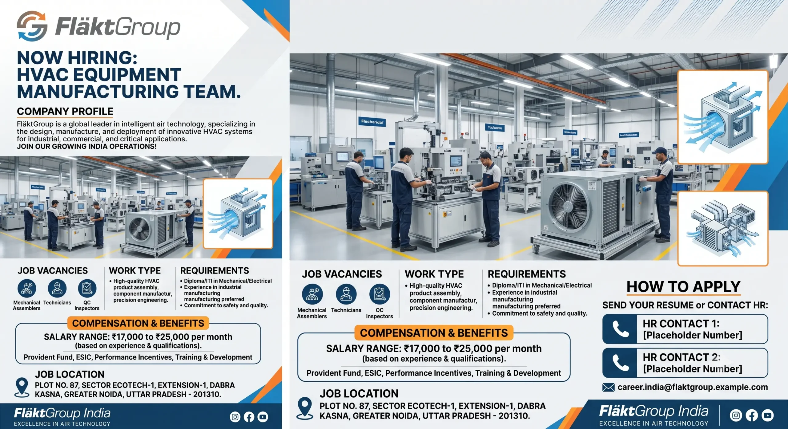 FläktGroup India Pvt. Ltd. Recruitment 2026 | AHU Operator & Pipe Fabricator Jobs | ITI Vacancy Greater Noida
