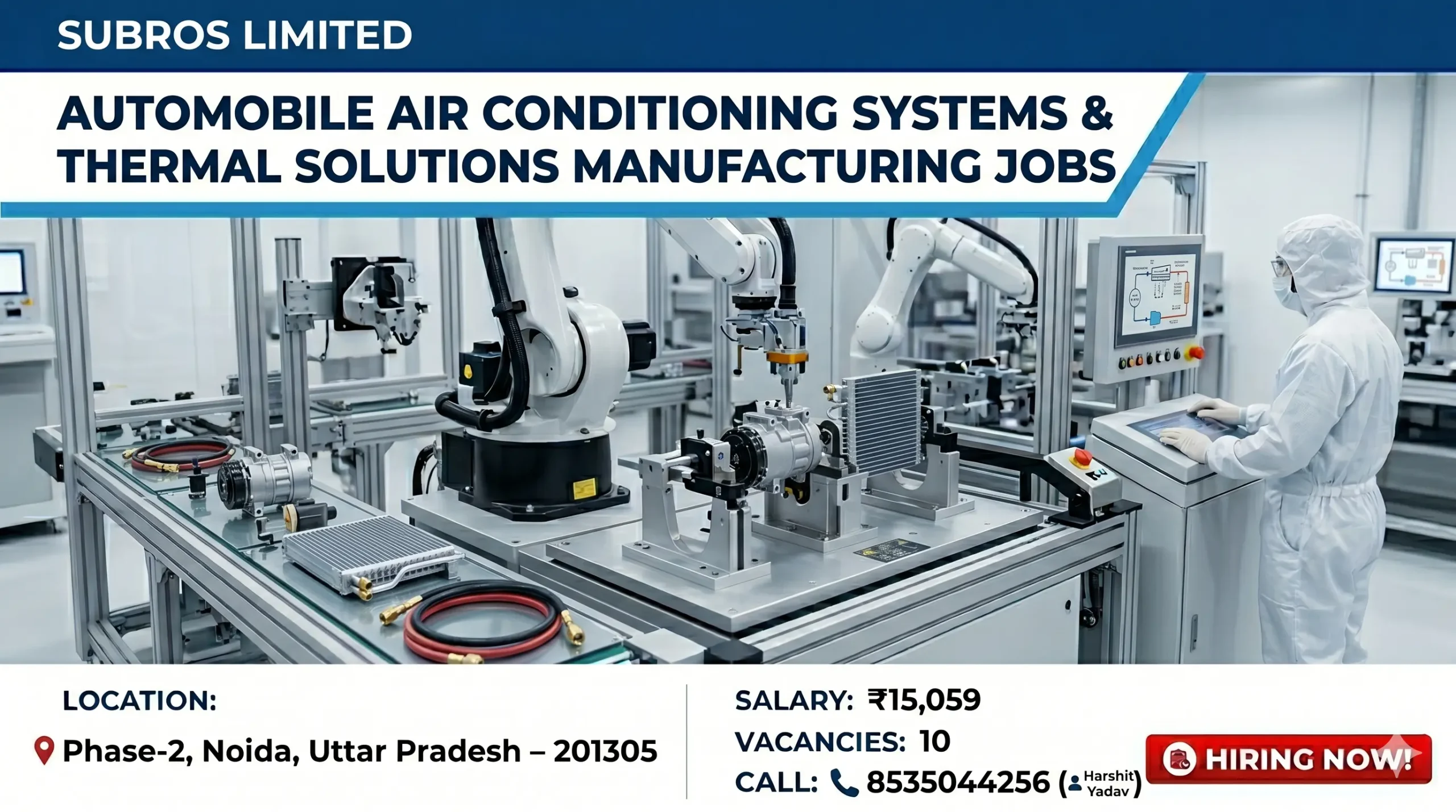 Subros Limited Recruitment 2026 | ITI Pass Jobs in Noida for Male & Female Candidates