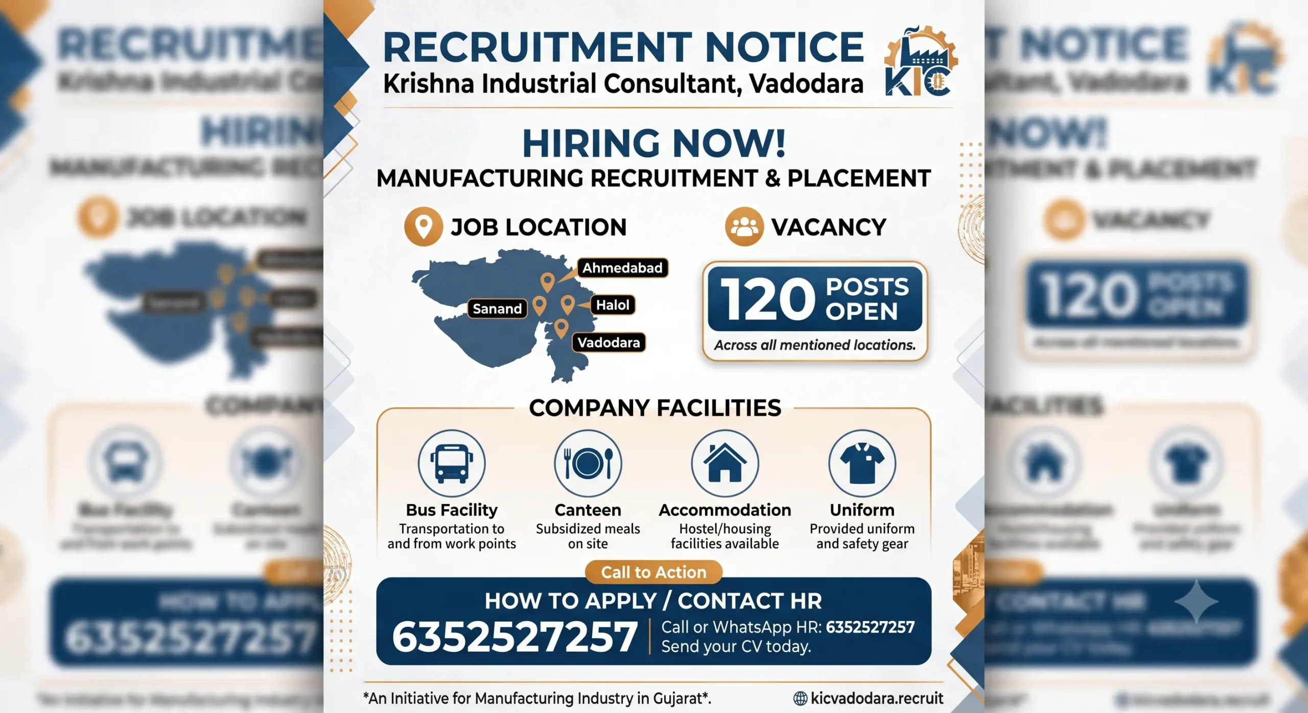 Krishna Industrial Consultant Vadodara Recruitment 2026 | 120 Manufacturing Jobs