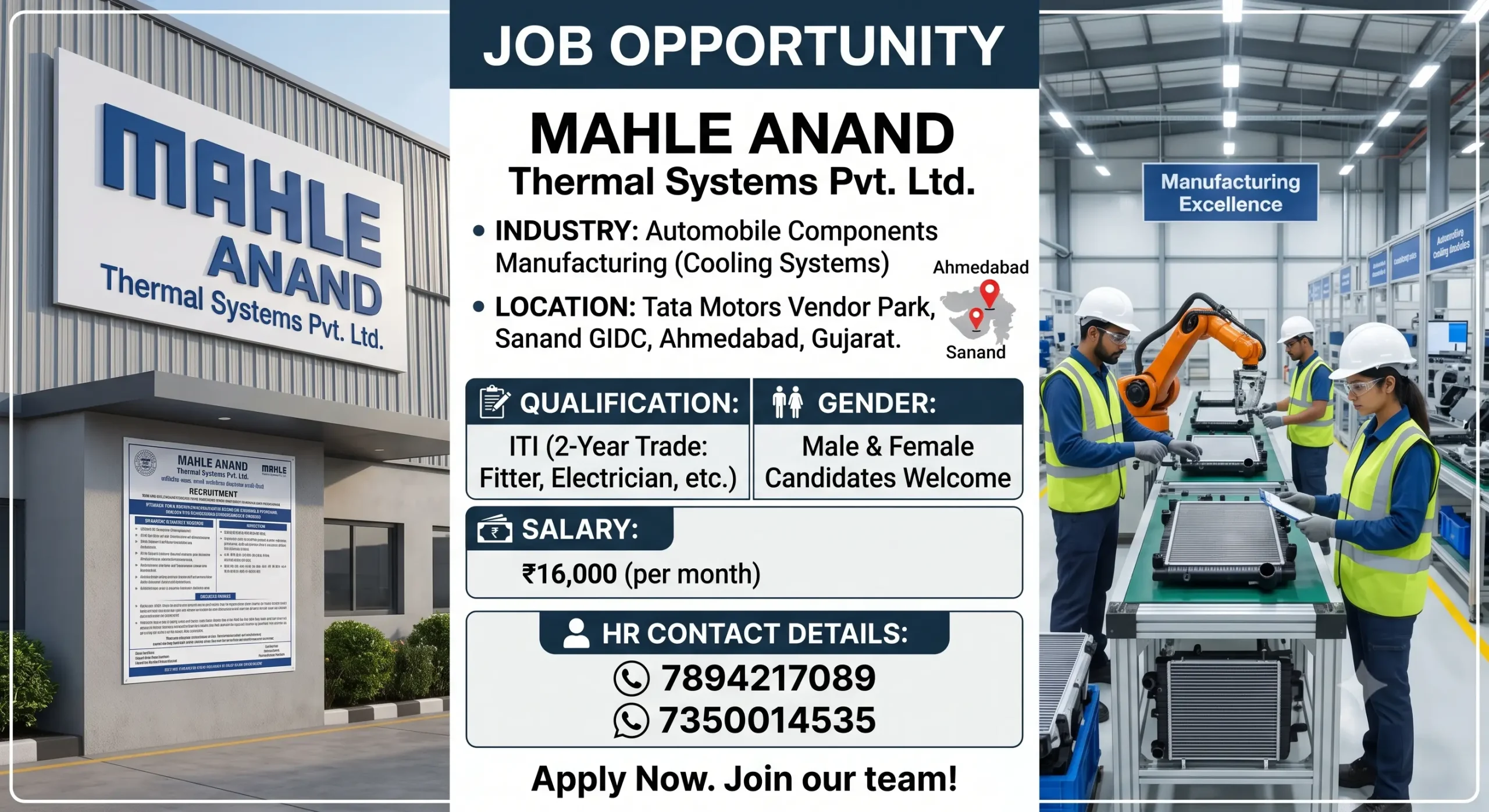 Mahle Anand Thermal System Apprentice Recruitment 2026 | ITI NAPS Jobs