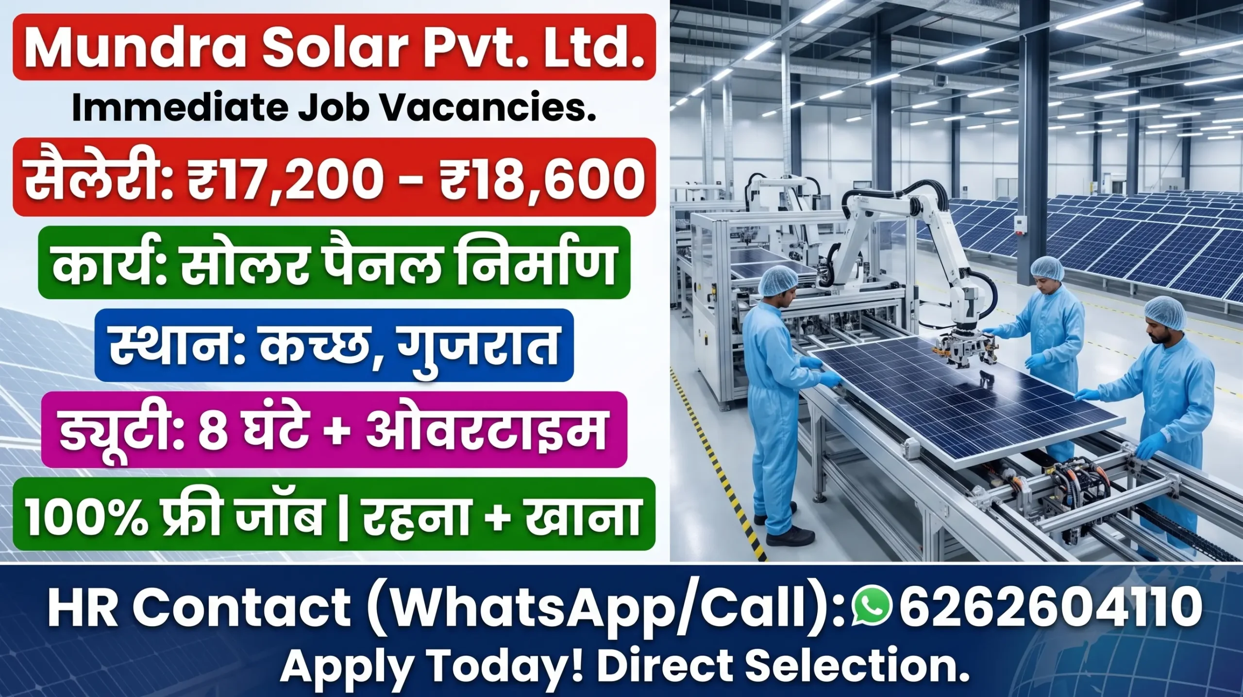 Mundra Solar Recruitment 2026 | ITI, Diploma, BA, B.Com, B.Sc Campus Placement