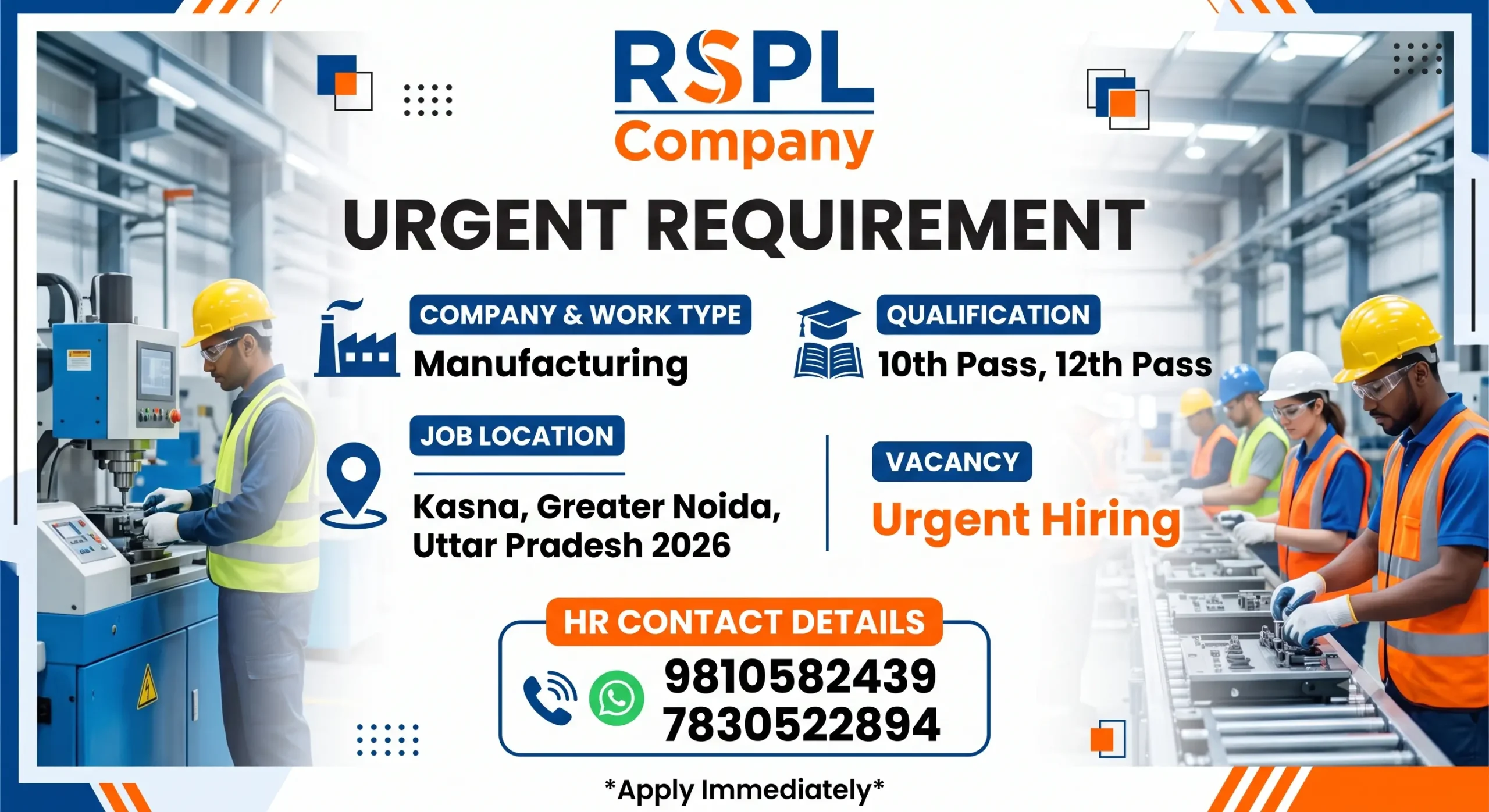 RSPL Company Recruitment 2026 | Direct Joining Jobs | Kasna Greater Noida