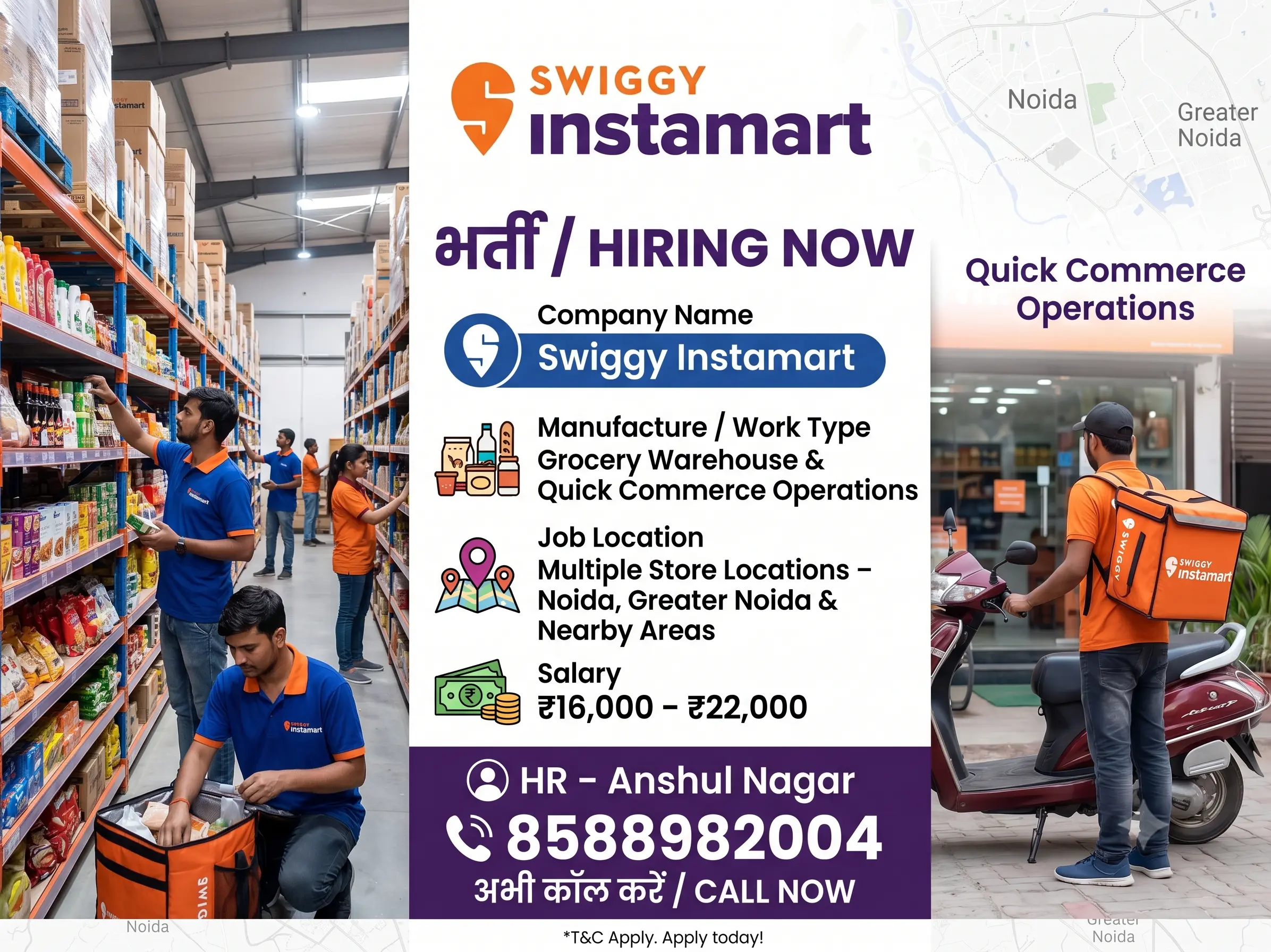 Swiggy Instamart Stores Recruitment 2026 | Warehouse Jobs in Noida | Same Day Joining