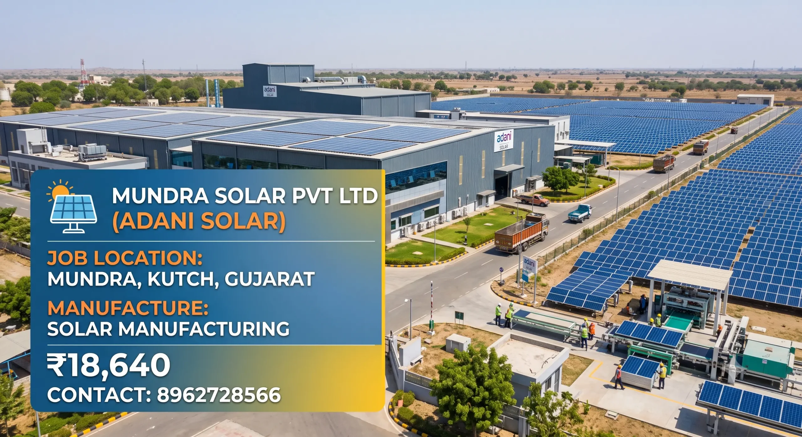 Adani Solar Recruitment 2026 | ITI, Diploma, B.Sc & HSC Jobs