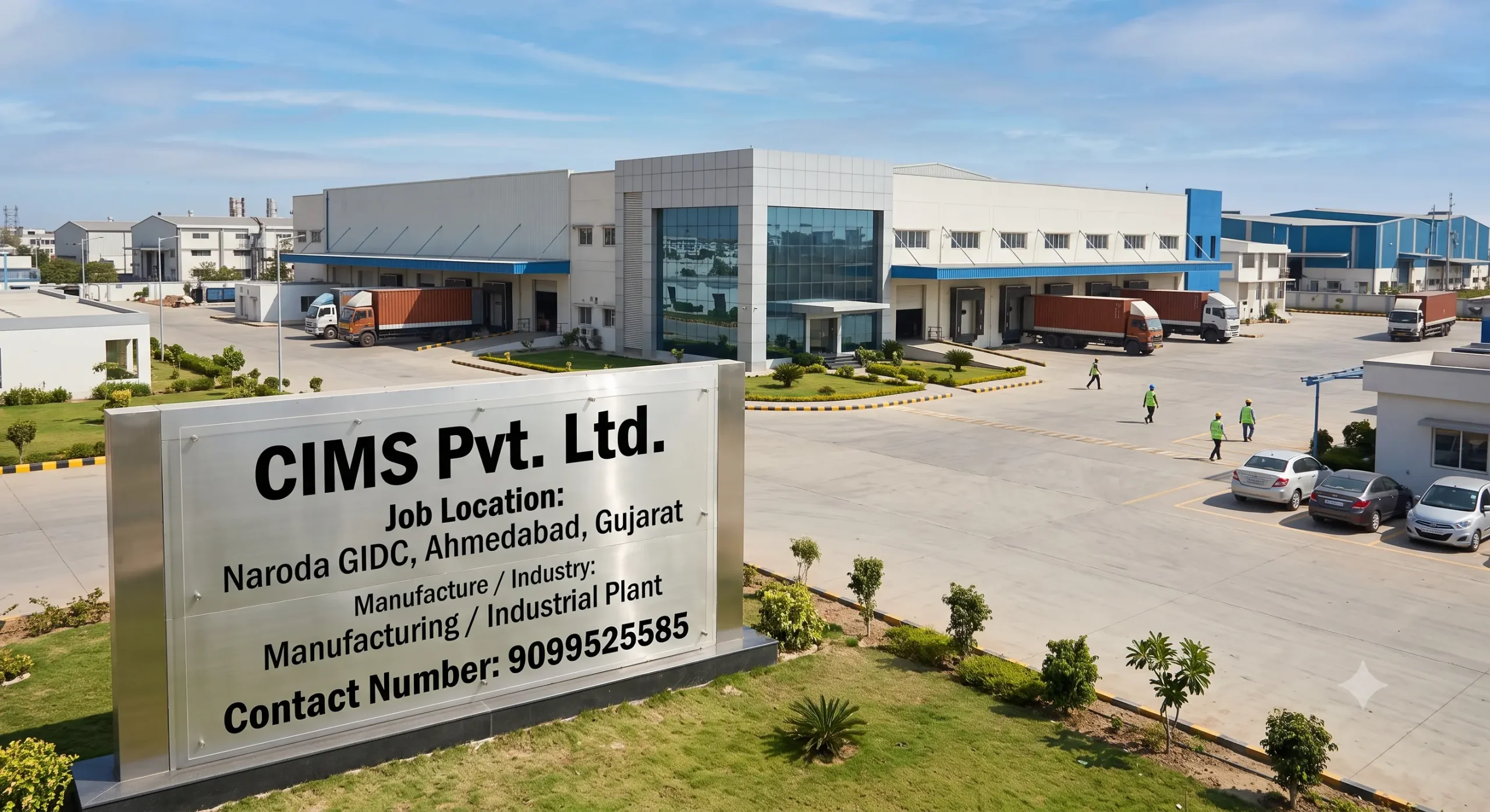 CIMS Pvt Ltd Recruitment 2026 | Naroda Ahmedabad Job | ₹439 Per Day