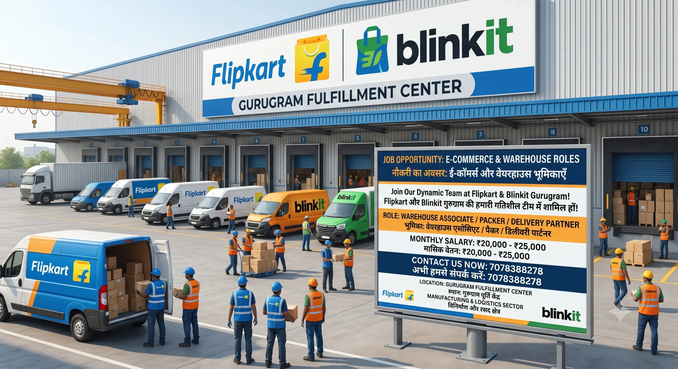 Flipkart & Blinkit Recruitment 2026 | Gurugram Jobs | ₹20,000–₹25,000 Salary