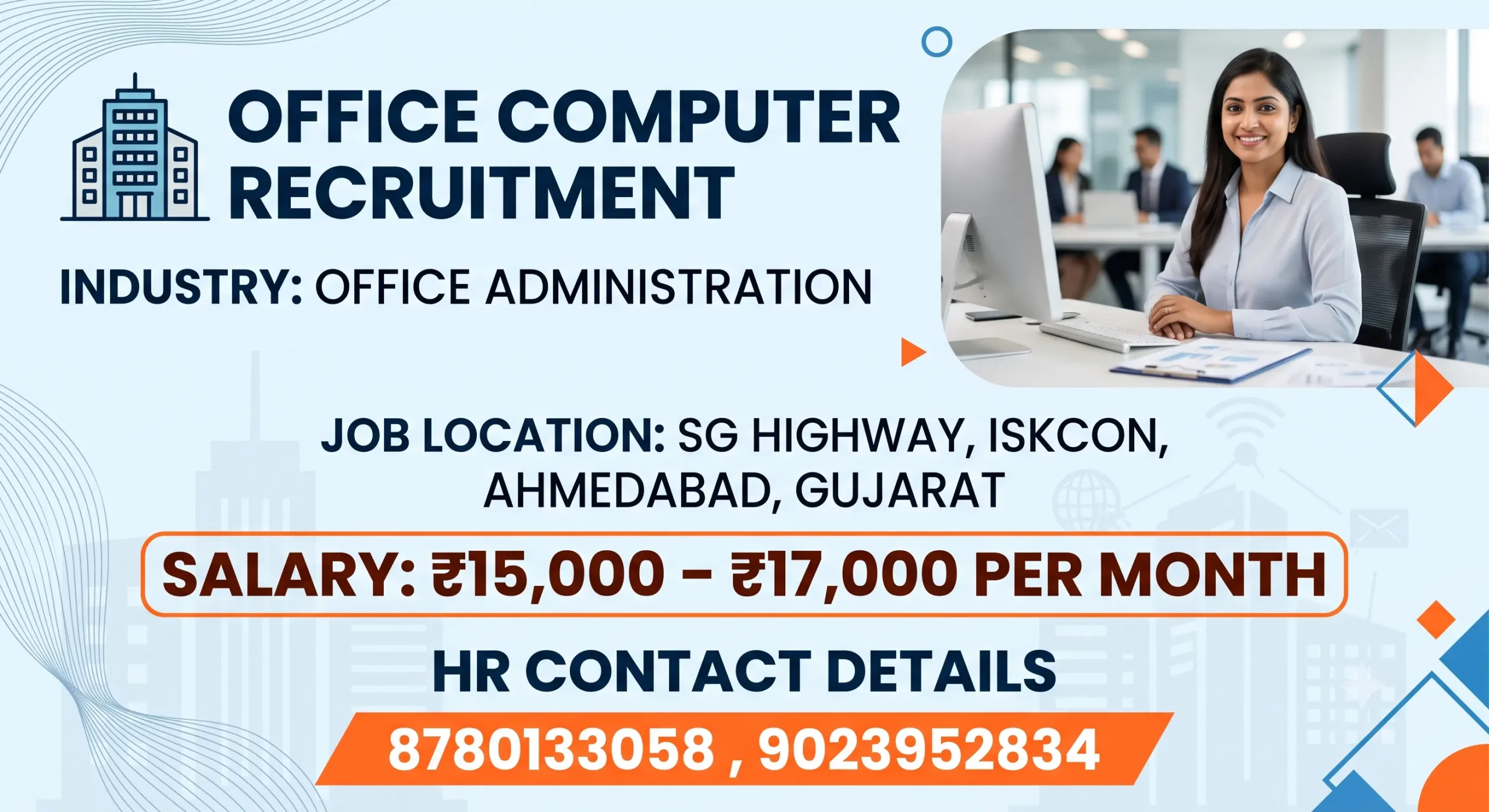 Office Computer Job Ahmedabad 2026 | BA & B.Com Office Executive Vacancy