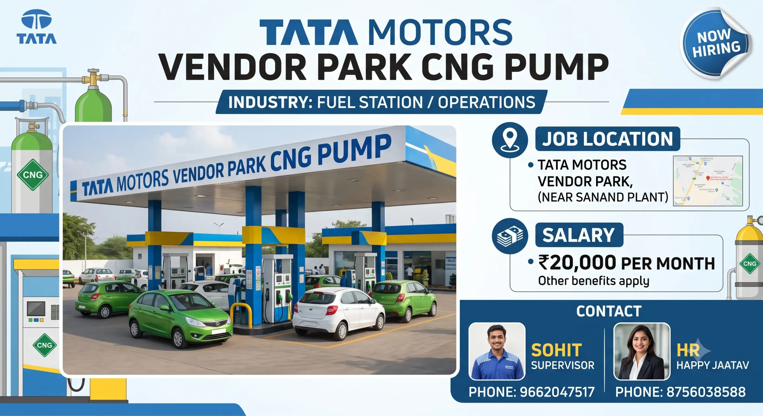 Tata Motors Vendor Park CNG Pump Recruitment 2026 | 5th Pass to Diploma Jobs