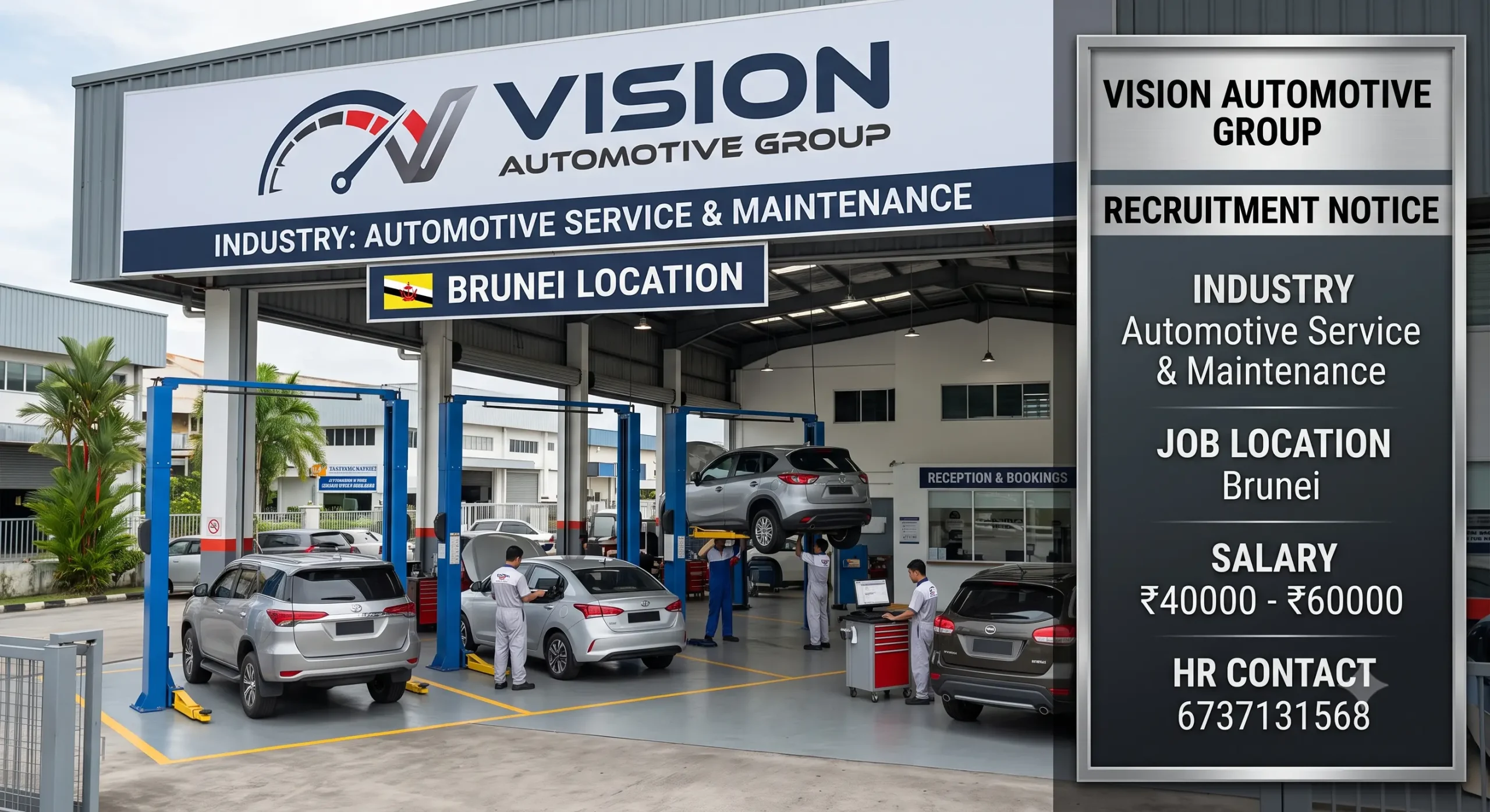 Vision Automotive Group Recruitment 2026 | Diesel Truck & Car Mechanic Jobs in Brunei