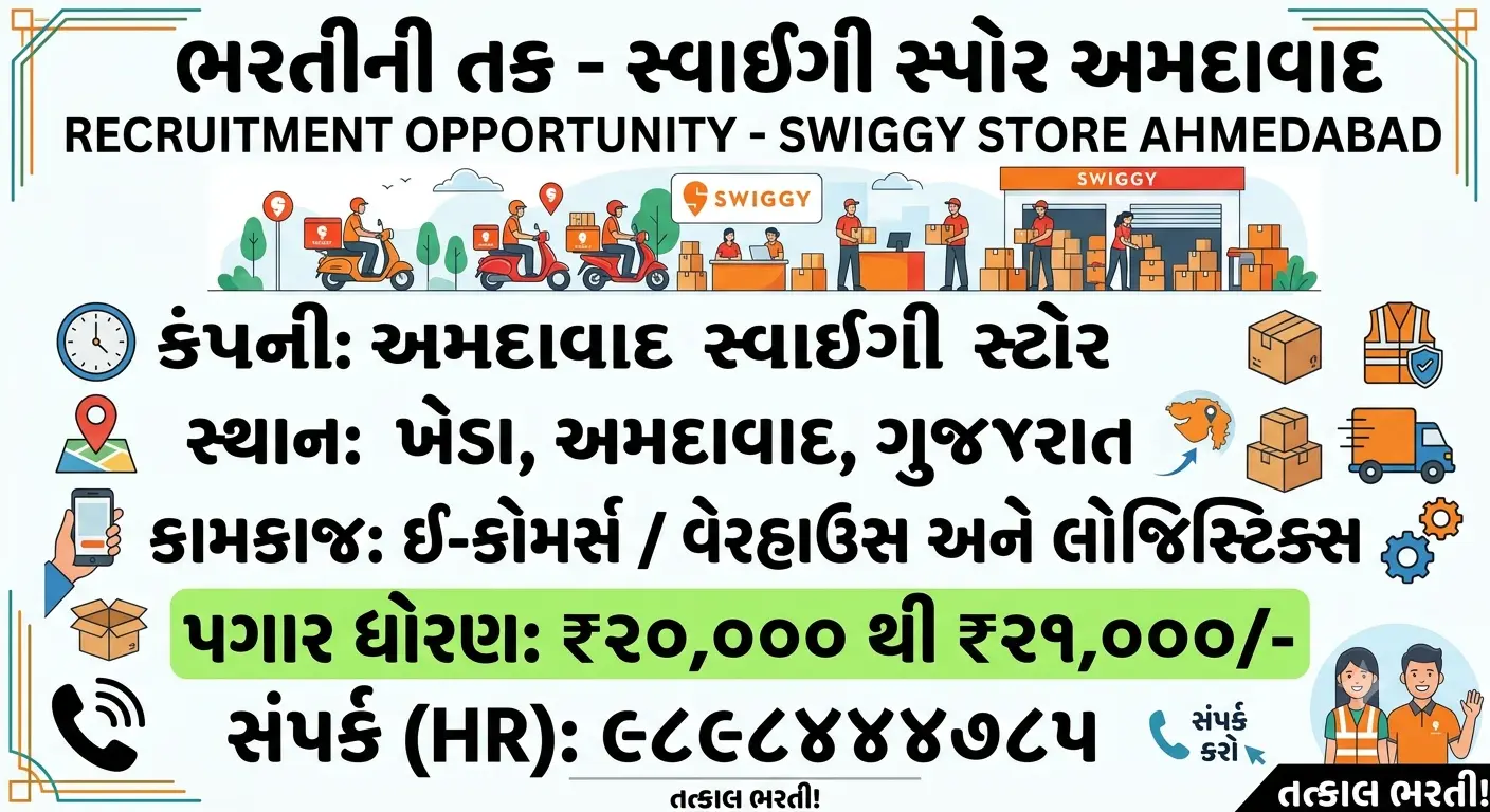 Ahmedabad Swiggy Store Swiggy Jobs in Ahmedabad 2026 Job Vacancy